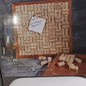 Wine Cork Display Board with Wooden Frame